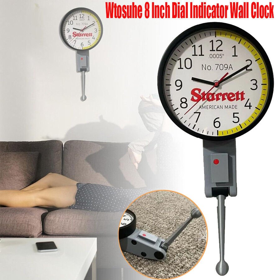 8In Dial Indicator Wall Clock, Creative Mechanical Clock Living Room Wall Clocks
