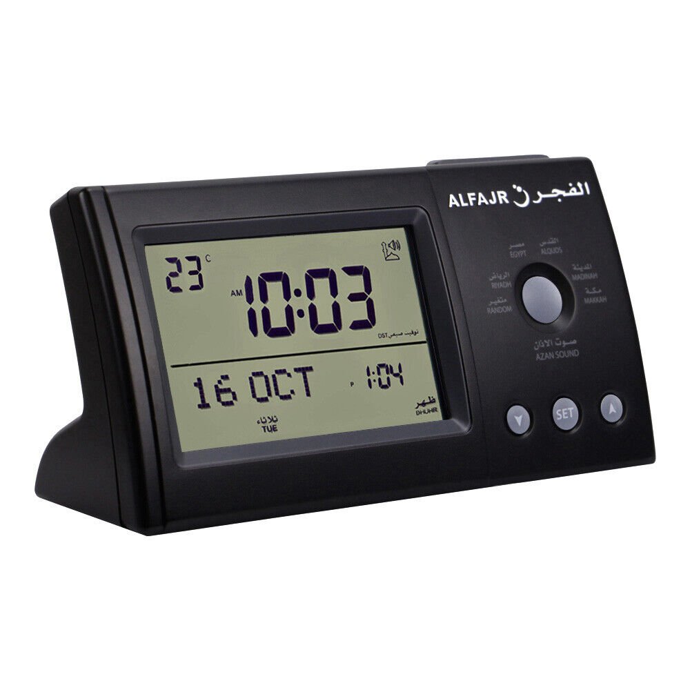 Alfajr Automatic Worldwide Digital Azan/Athan/Nimaz Prayer Table Clock CT-01