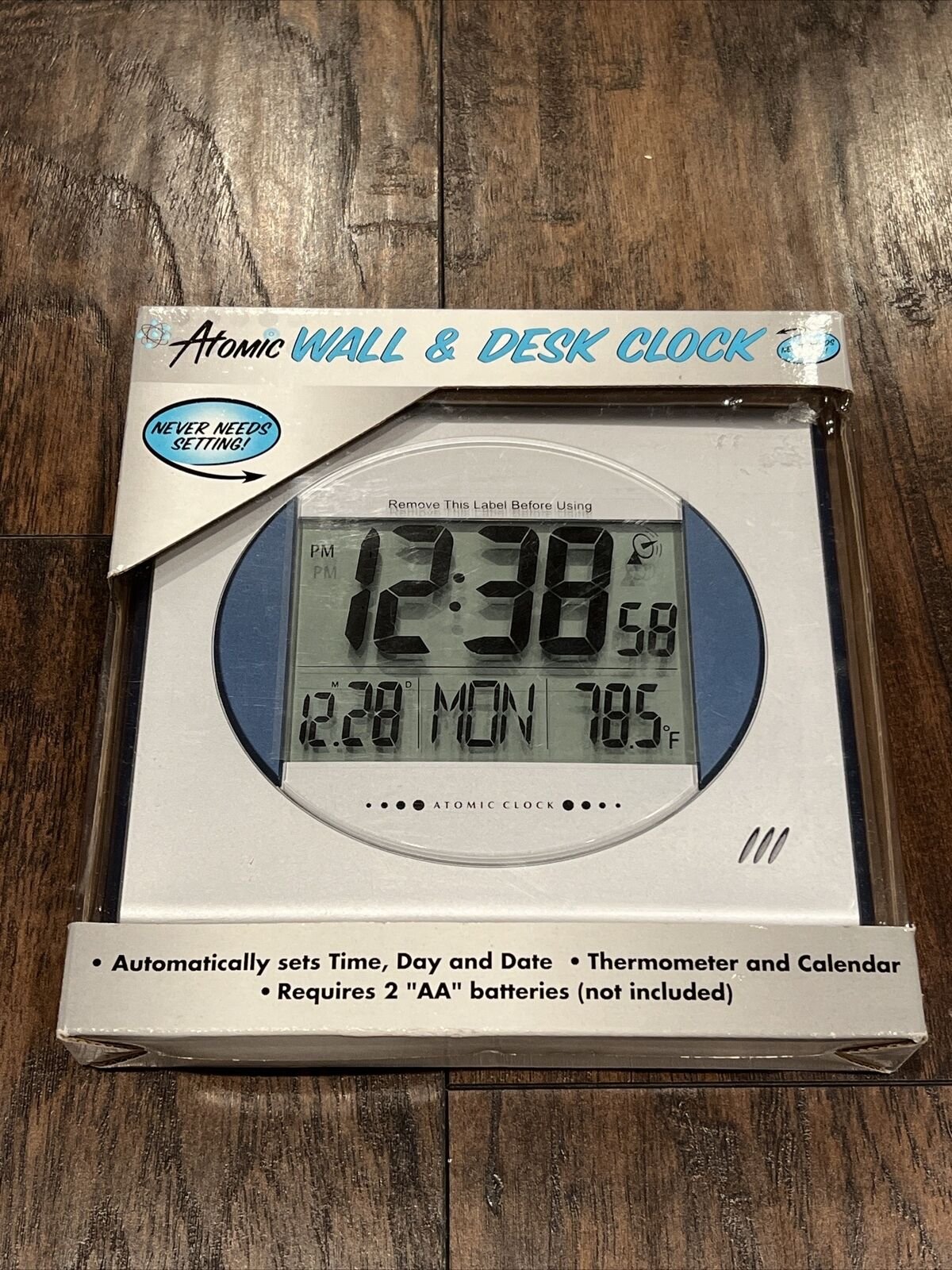 Atomic Wall Or Desk Clock with Stand Brand New