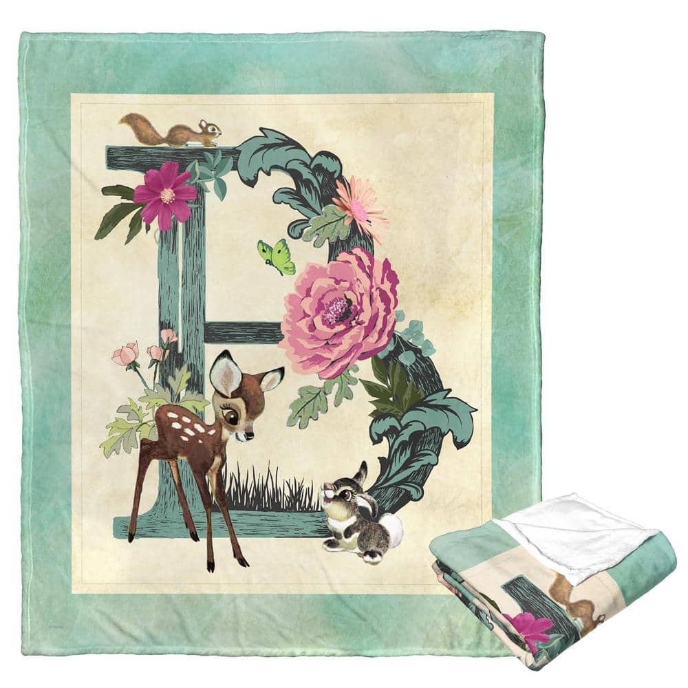 Bambi 80th Celebration B Is for Bambi Silk Touch Multi-Colored Throw Blanket