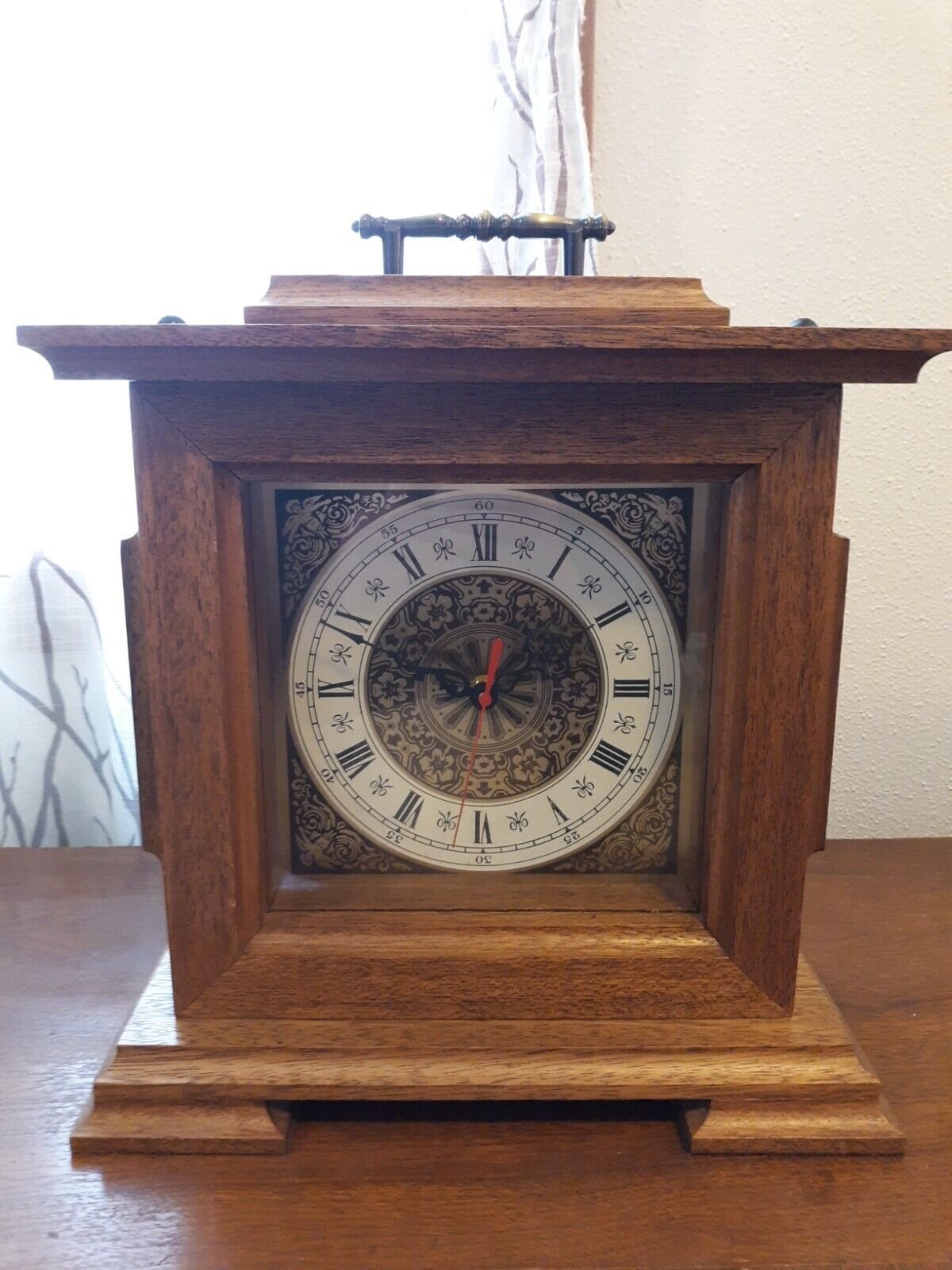 Beautiful Handmade Solid Oak Mantel Clock. New Movement. Made 1986 see pics