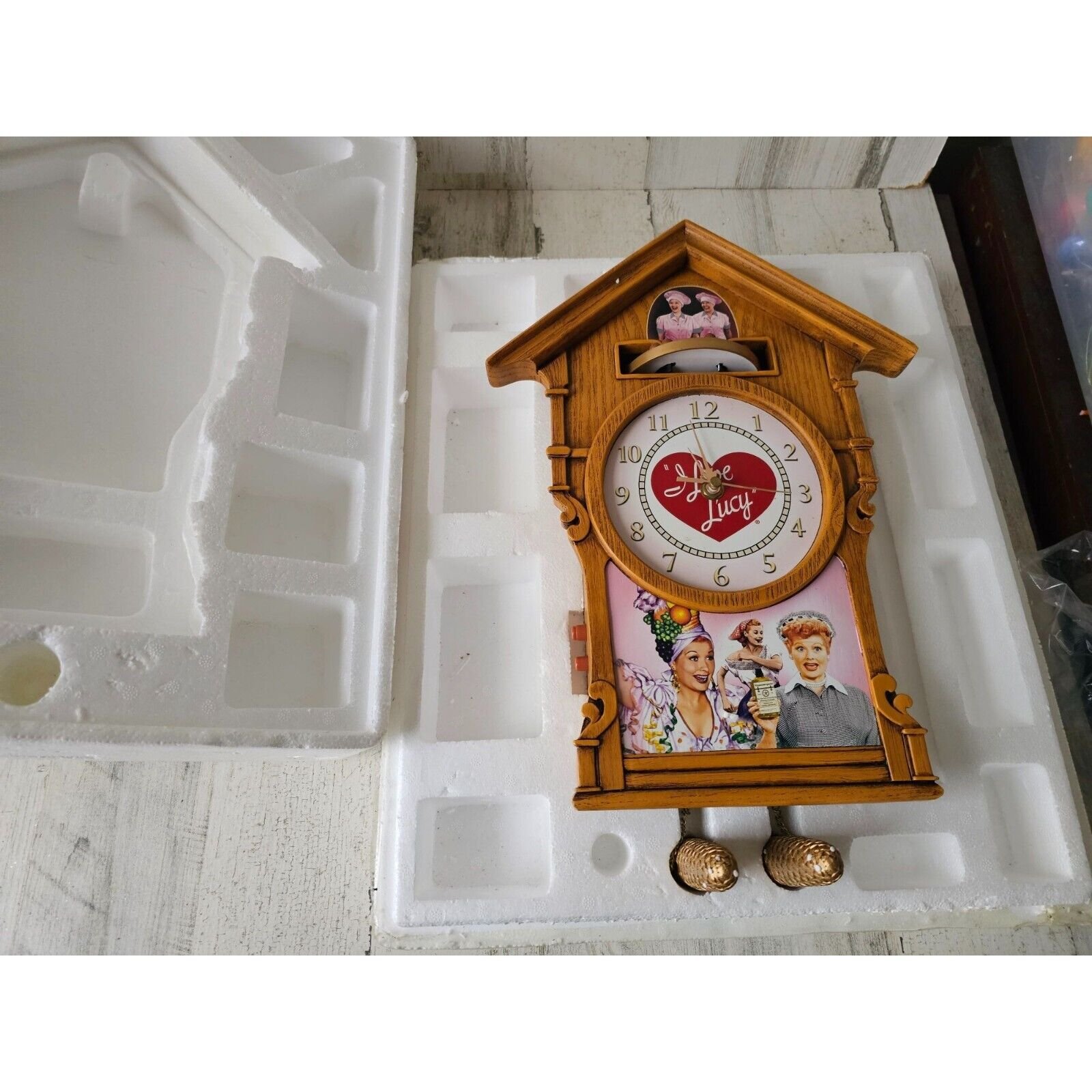 Bradford exchange I Love Lucy cuckoo clock Lucille Ball