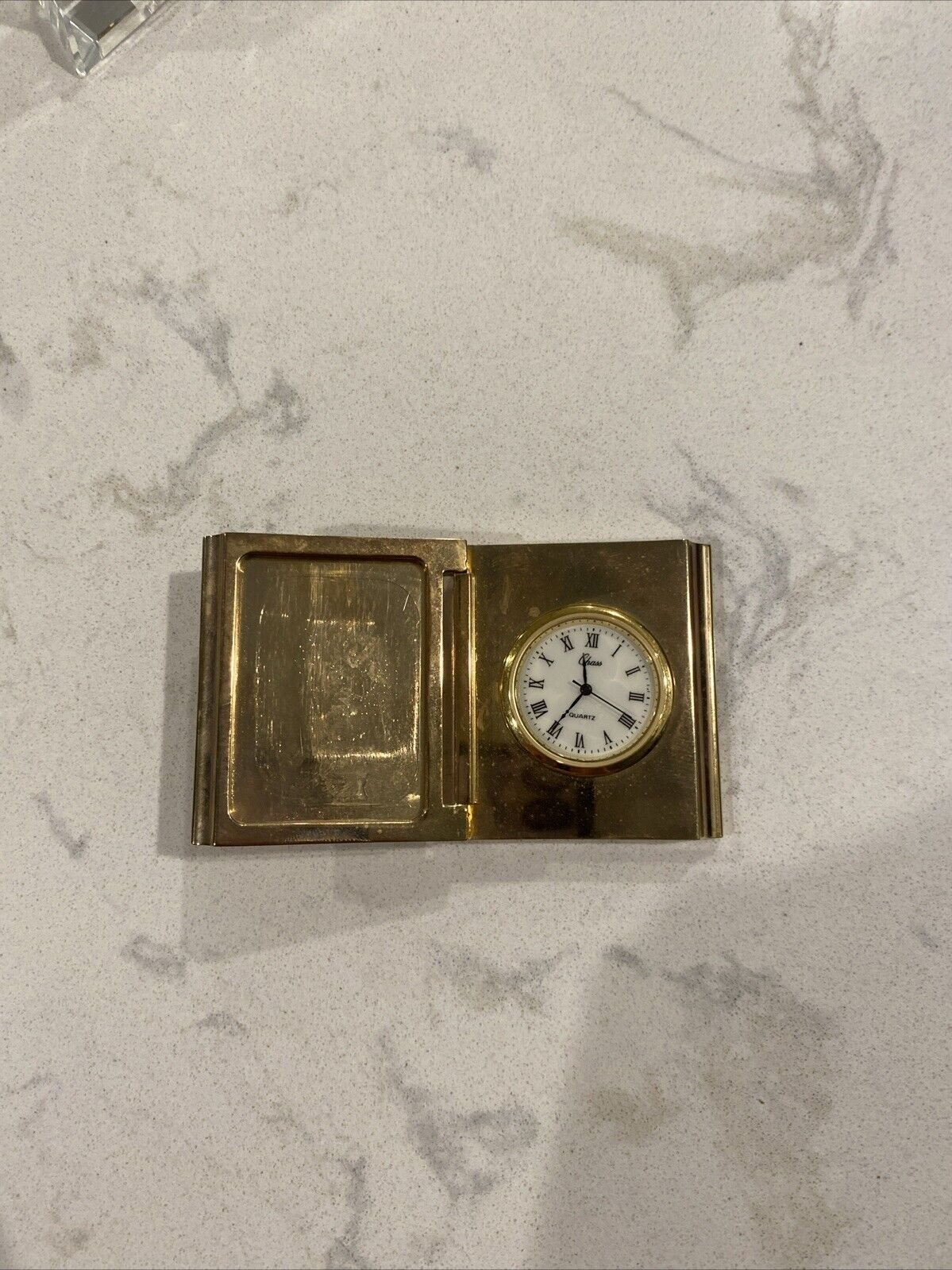 chass desk brass clock
