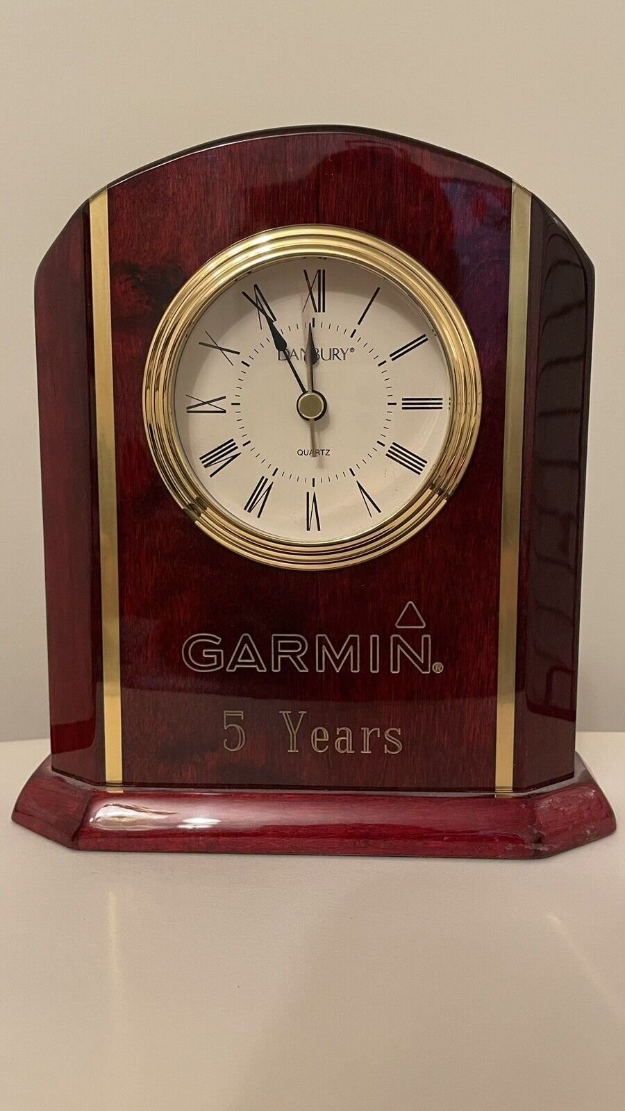 Engraved Wooden Desk Clock