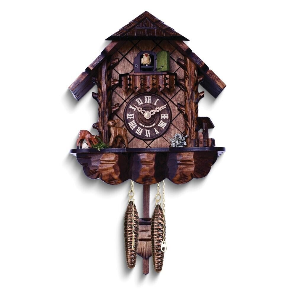 Feeding Deer Musical Cuckoo Clock Made in Germany