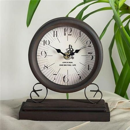 Forpost FP-MIN-265 Black Metal Stand Love is Real One Big Full Life Table Clock