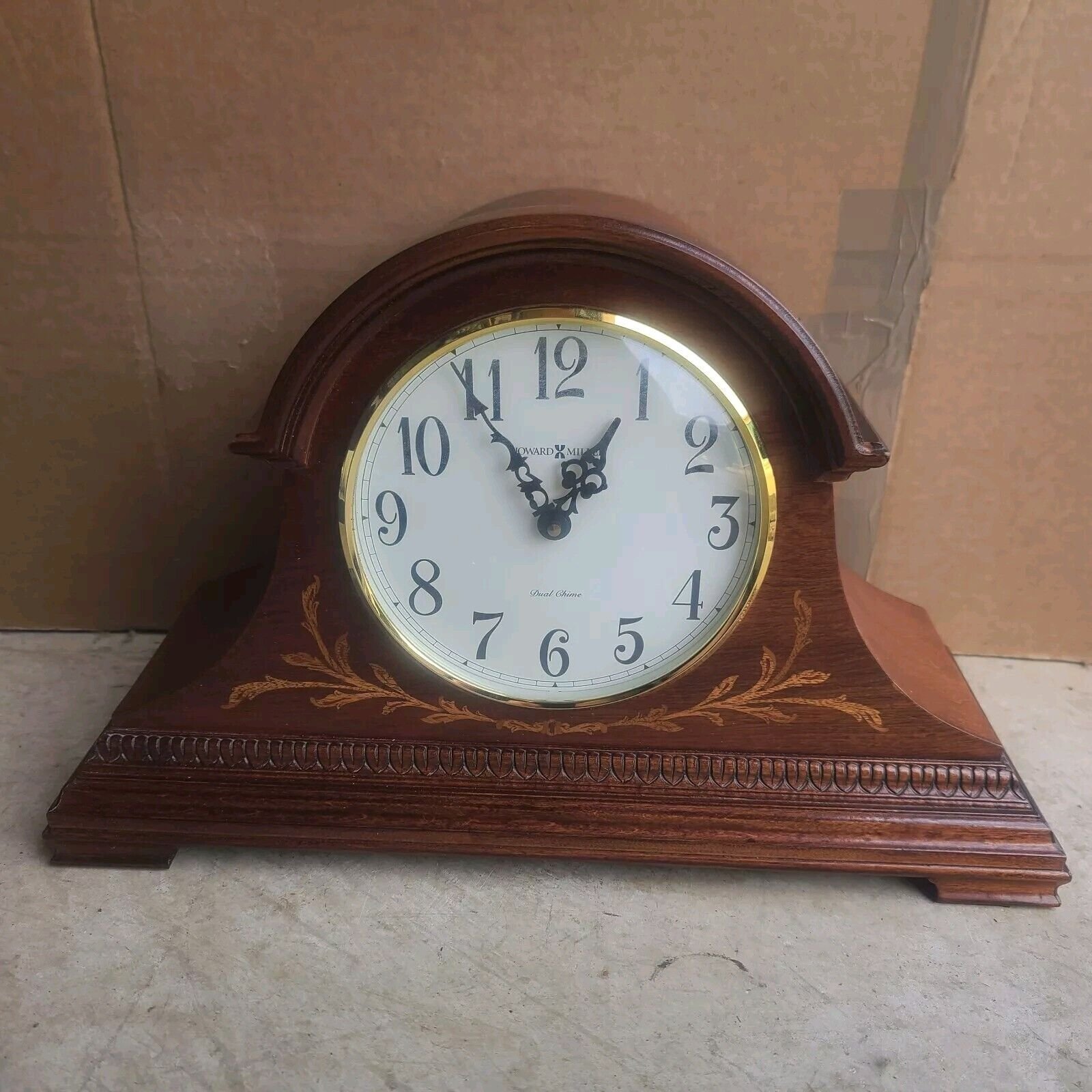 Howard Miller Mantle Clock Marquis Hampton Dual Chime Wood 635-115
