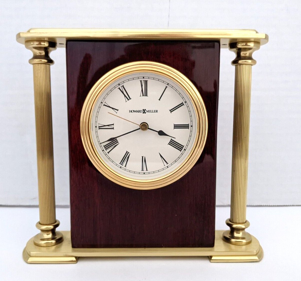 Howard Miller Rosewood Encore Bracket Tabletop - Desk Quartz Clock 645-104