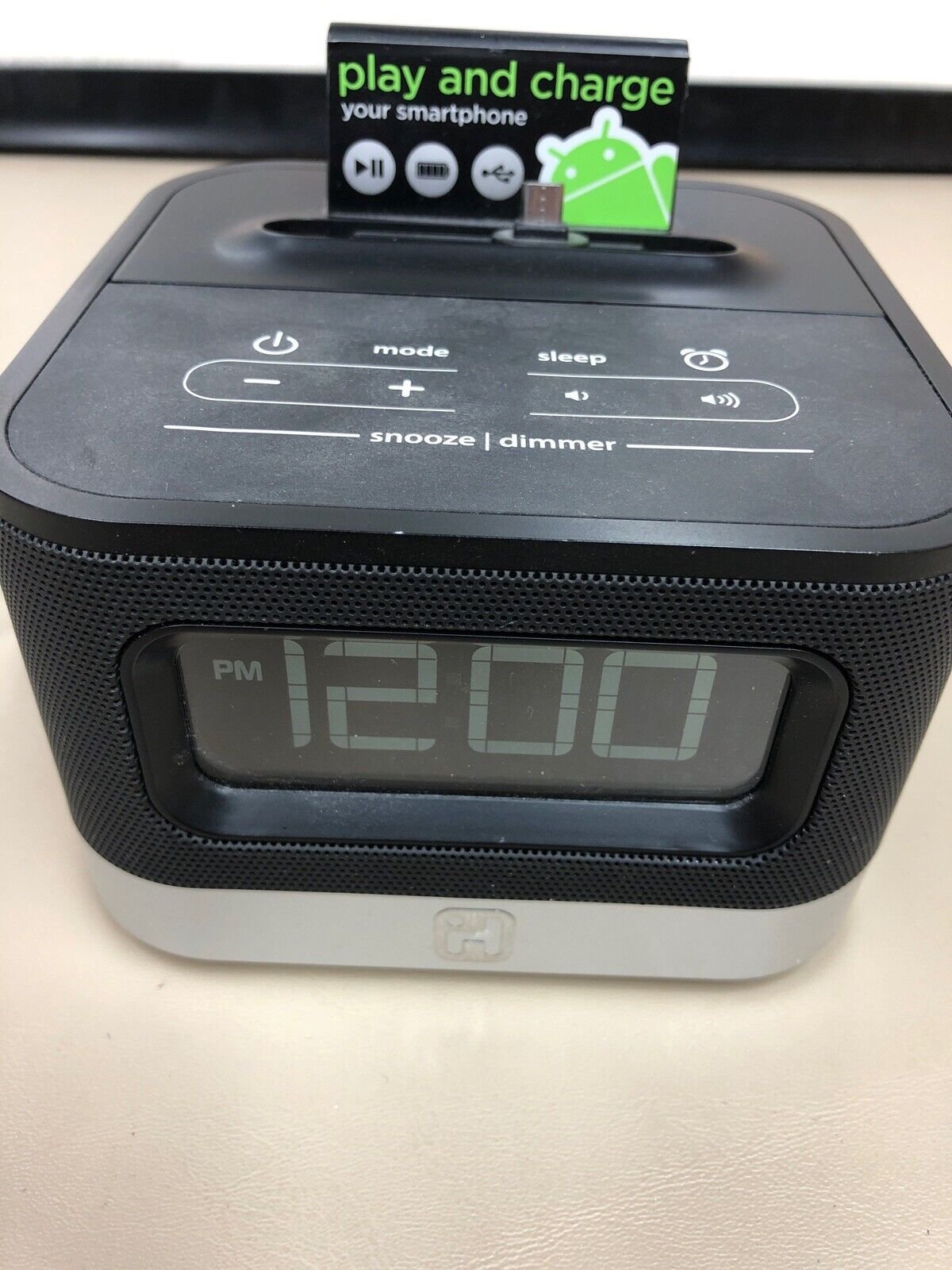 iHome iC50 FM Stereo Alarm Clock Radio for Android Smartphones Slider Micro USB