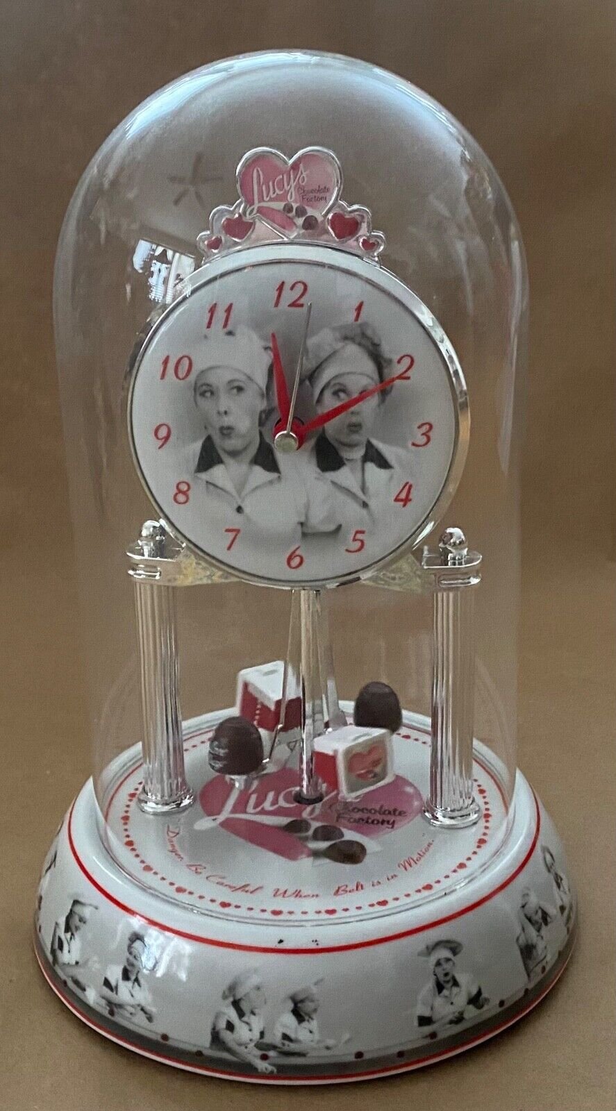 I Love Lucy Anniversary Clock Lucy's Chocolate Factory Decorative Collectible