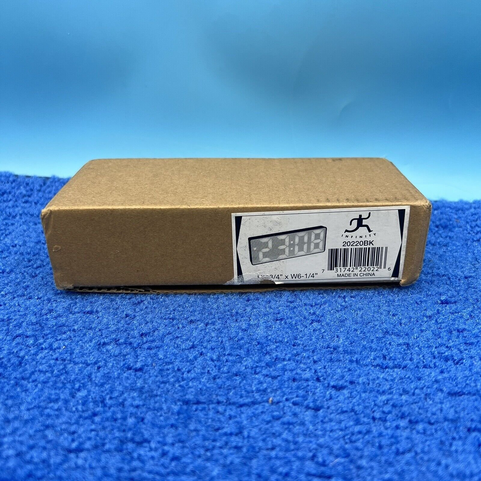 Infinity Instruments Digital Alarm Clock 6.25" x 2.25" (20220BK)