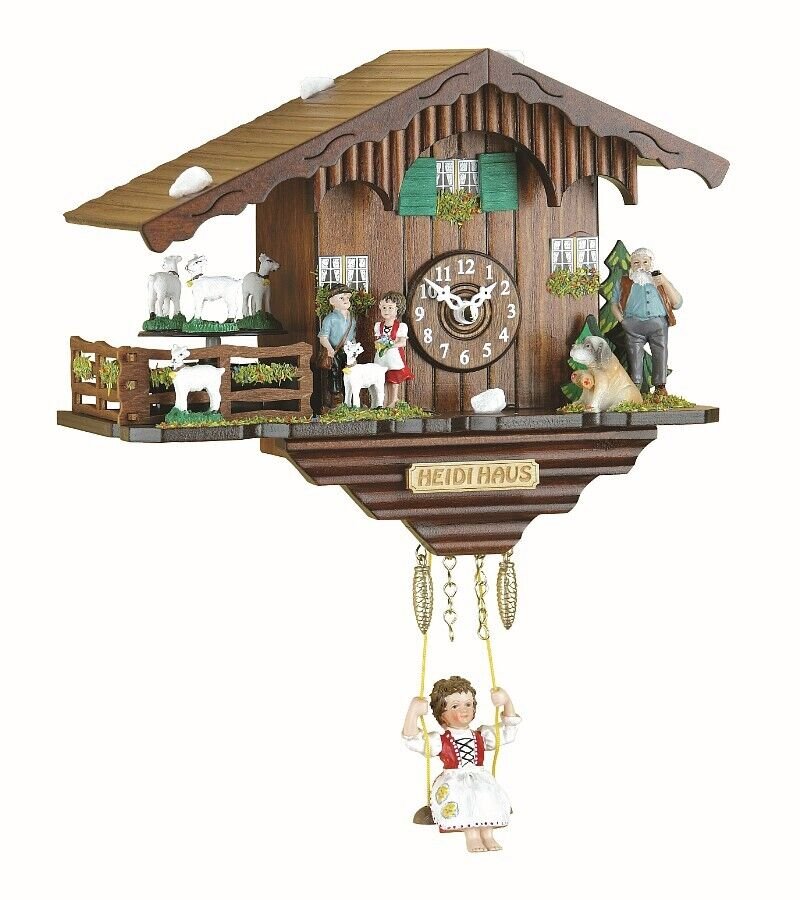 Kuckulino Black Forest Clock Swiss House with turning goats, qu.. TU 2020 SQ NEW