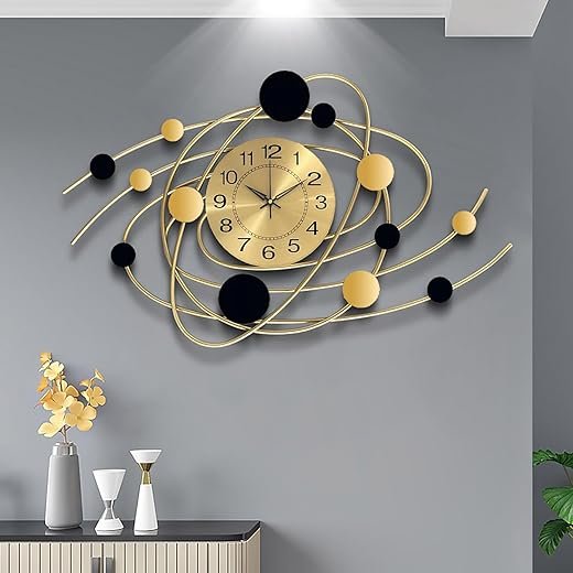 Large Wall Clocks for Living Room Decor Metal Wall Clock Modern Silent Wall Clock 32 Inch Big Wall Clock for Office Bedroom Decoration Clock Wall for Indoor