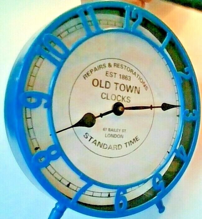 LONDON " OLD TOWN CLOCKS " DESK CLOCK METAL 10"