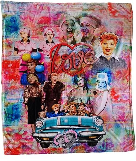 Midsouth Products I Love Lucy Throw Blanket with Color Collage 50"x60"