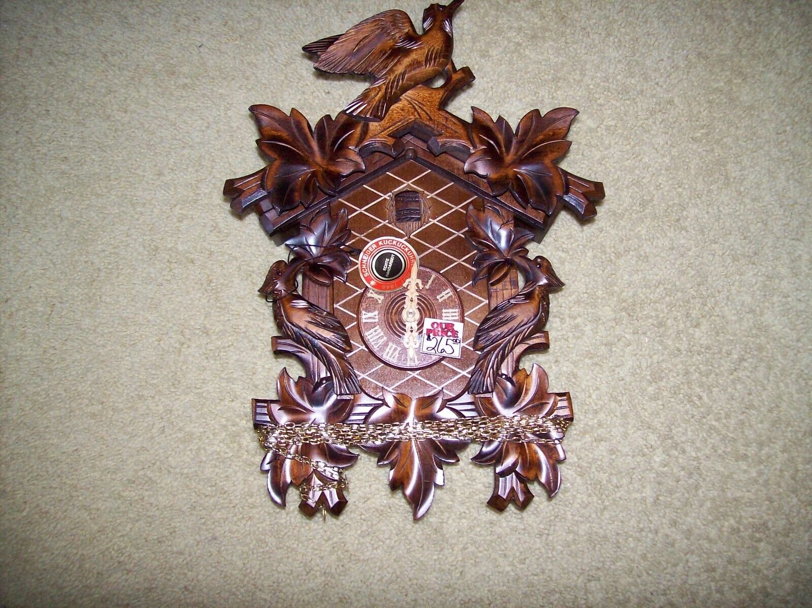 NIB ANTON SCHNEIDER AUTHENTIC BLACK FOREST CUCKOO CLOCK