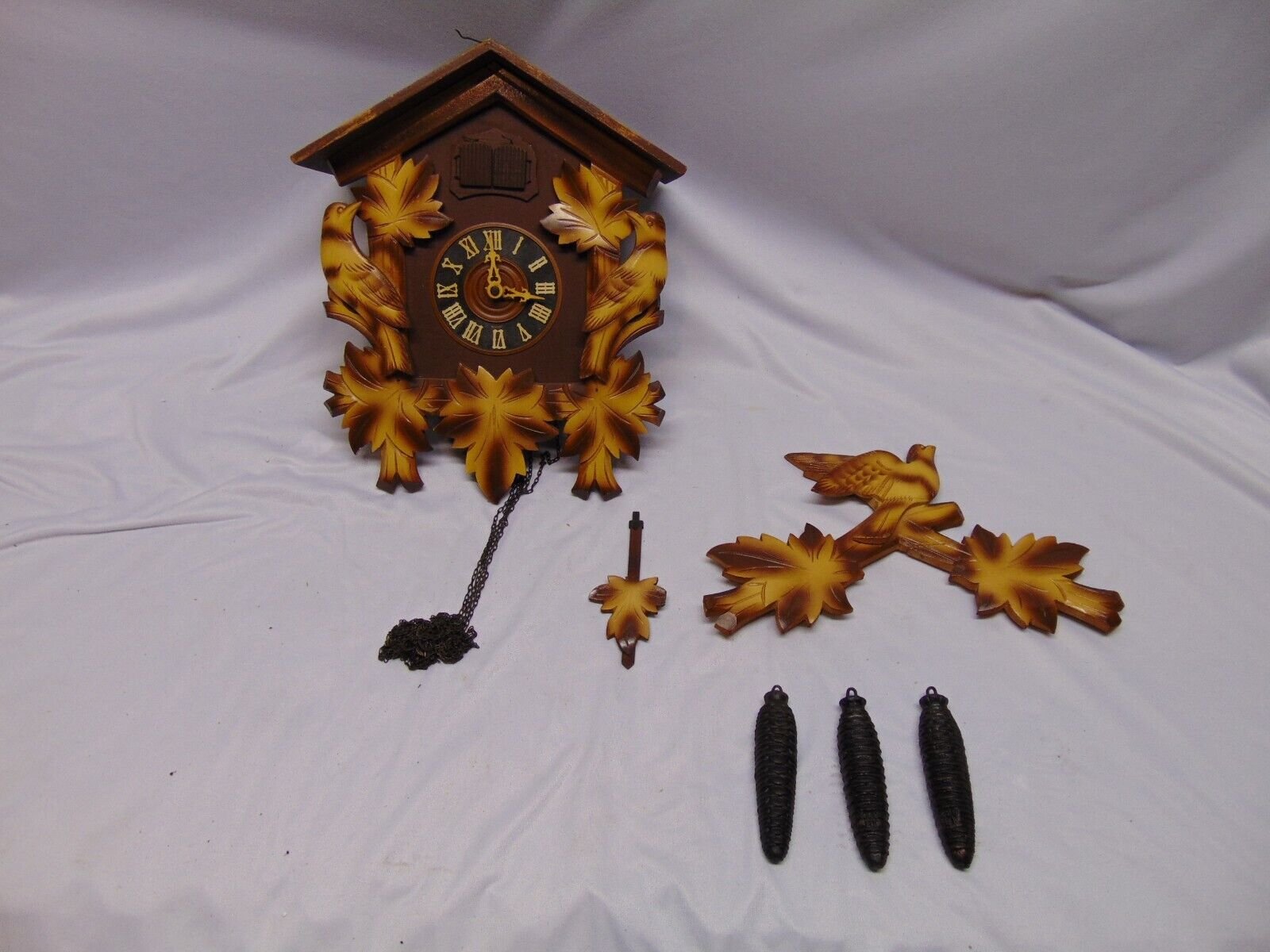 Original Regula Auf Wiedersehen German Cuckoo Clock 3 weights Schmeckenbecher