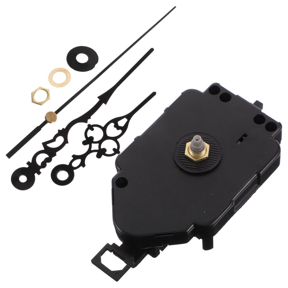 Pendulum Clock Motor Replacement Black Hands Kit Movement with