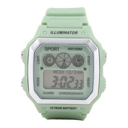 QILIN Student Watch Alarm Clock Square Dial LED Display Adjustable Precise Time Sport Student Wrist Watch Daily Accessory