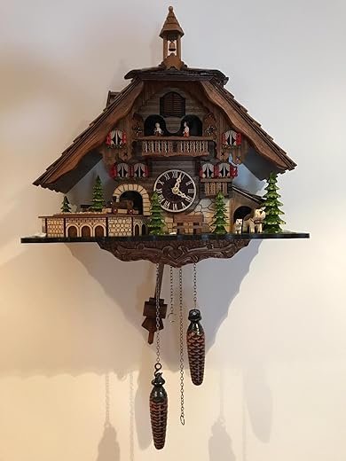 Best Schneider Quartz Handpainted Flowers Black Forest Cuckoo Clocks