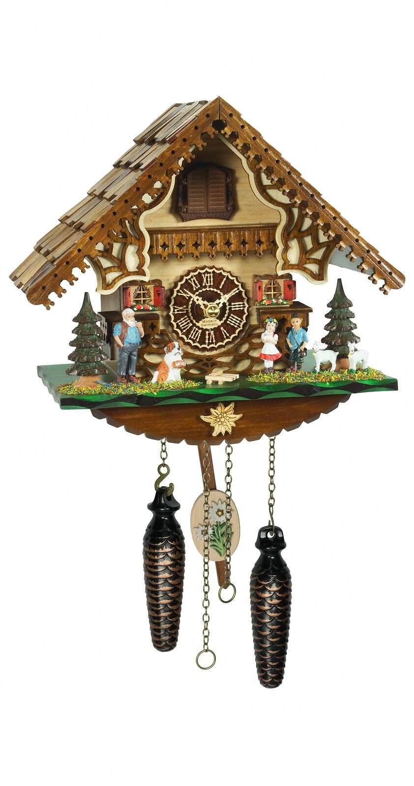 Quartz Cuckoo Clock Heidi with music TU 4282 QM NEW