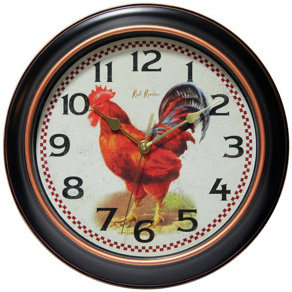 Red Rooster Wall Clock