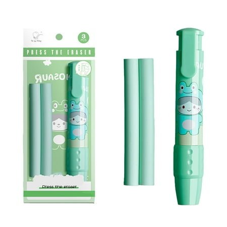 Retractable Mechanical Erasers With Replacement Pencil Erasers Pen Styles Erasers Cartoon Painting Erasers