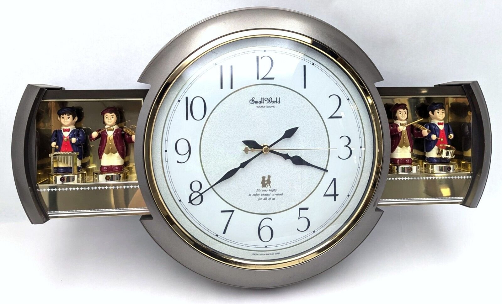 Rhythm Small World Performing Musicians Musical Magic Motion Wall Clock - VIDEO