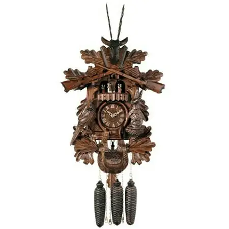 River City Clocks Eight Day Musical Hunter's Cuckoo Clock with Dancers photo