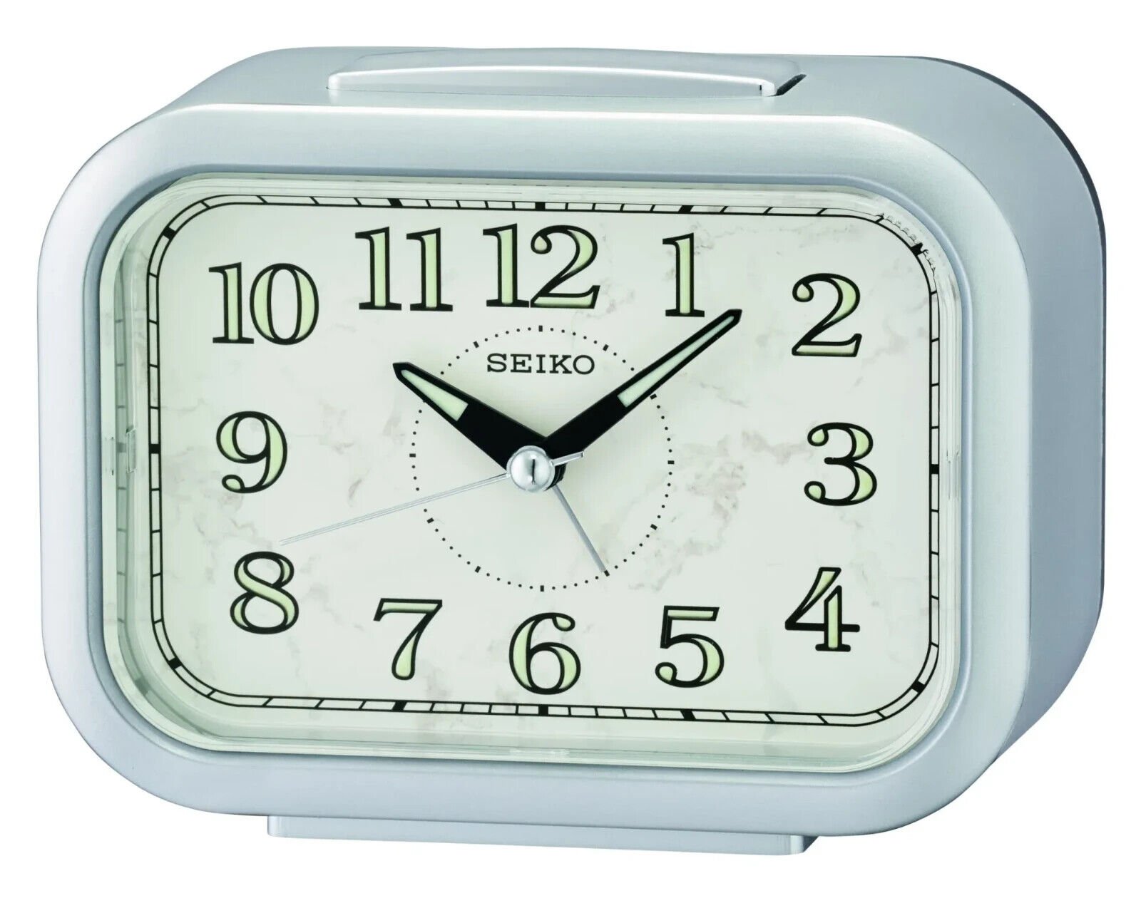 Seiko QHK056S Bedside Snooze Light Bell Alarm Clock-tested, works