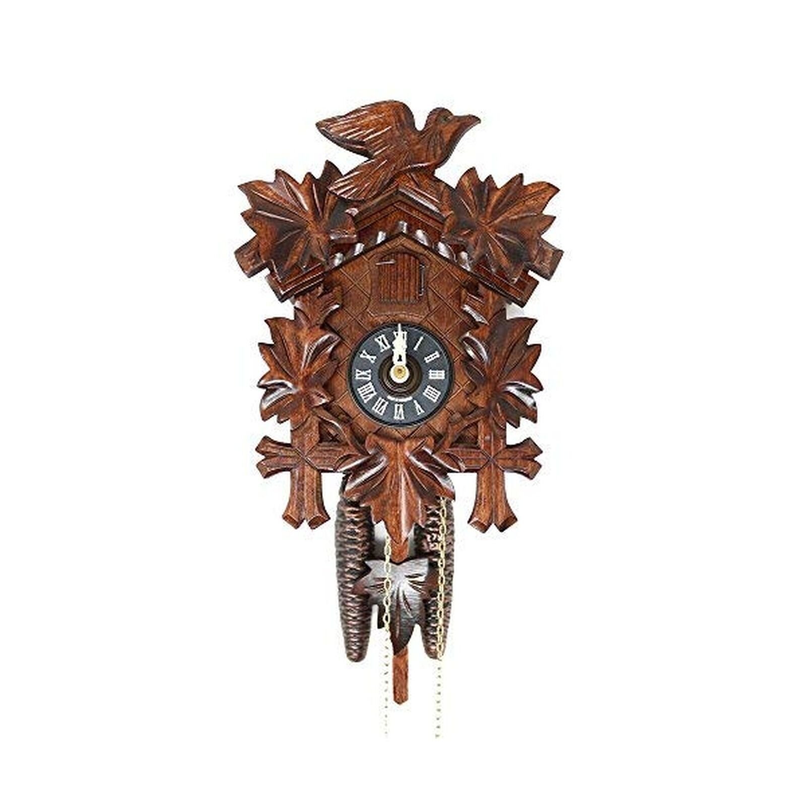Sternreiter BIRD AND LEAF Model 1200 Brown Forest Mechanical Cuckoo Clock, Li...