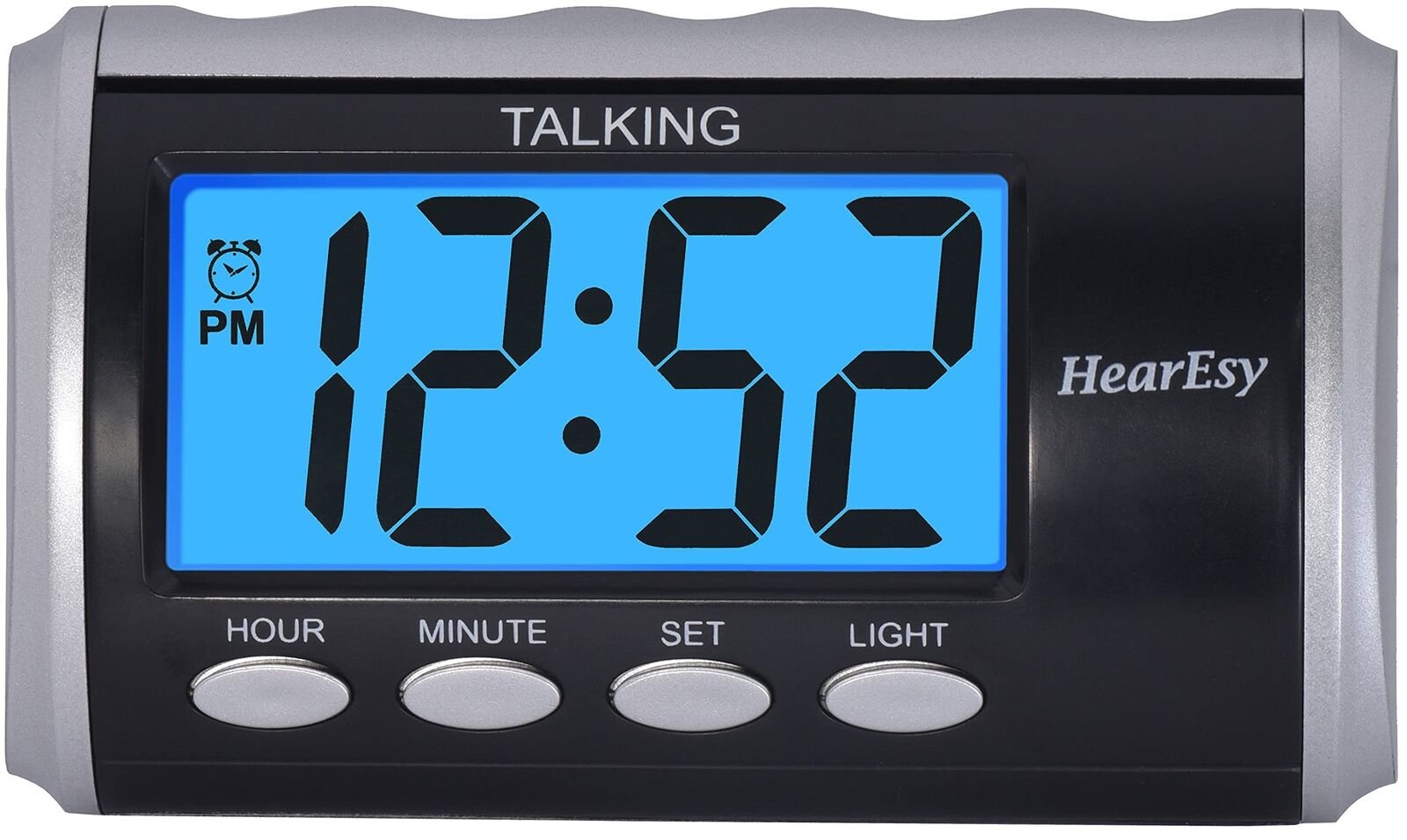Talking alarm clock for Visually Impaired - Large Numbers Desk Clock - Day Cl...