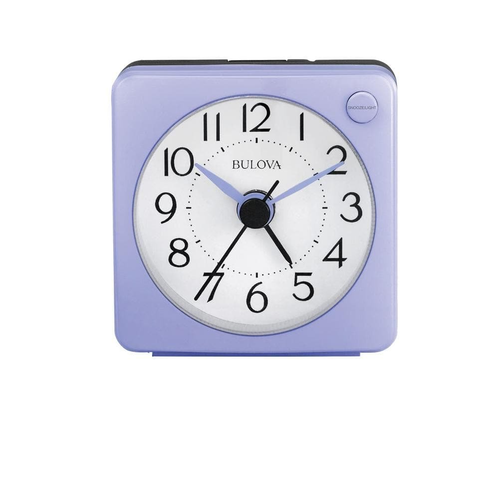 The Violet 2.2 in. travel alarm clock in violet, ultra small with...