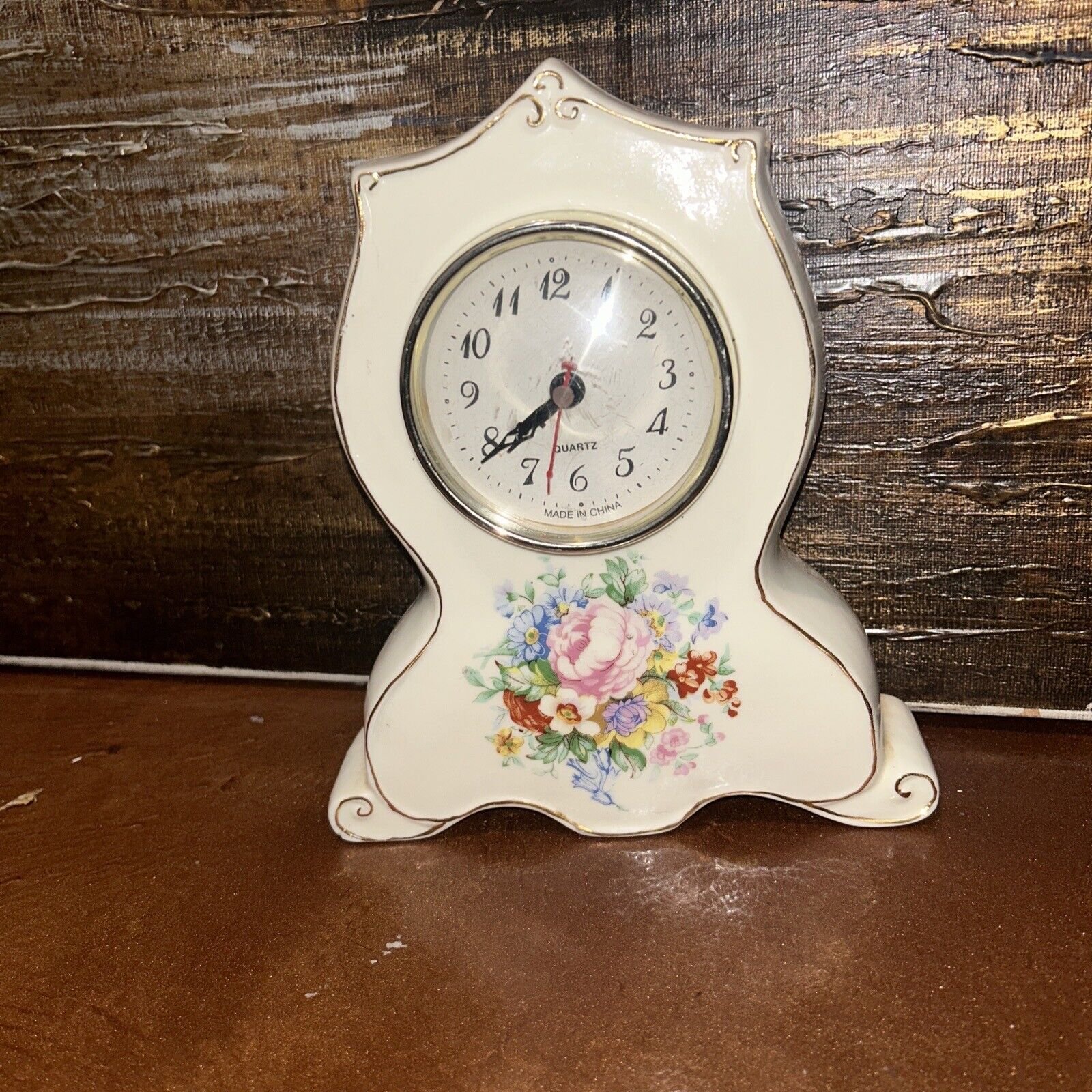 Vintage Ceramic Quartz table Clock