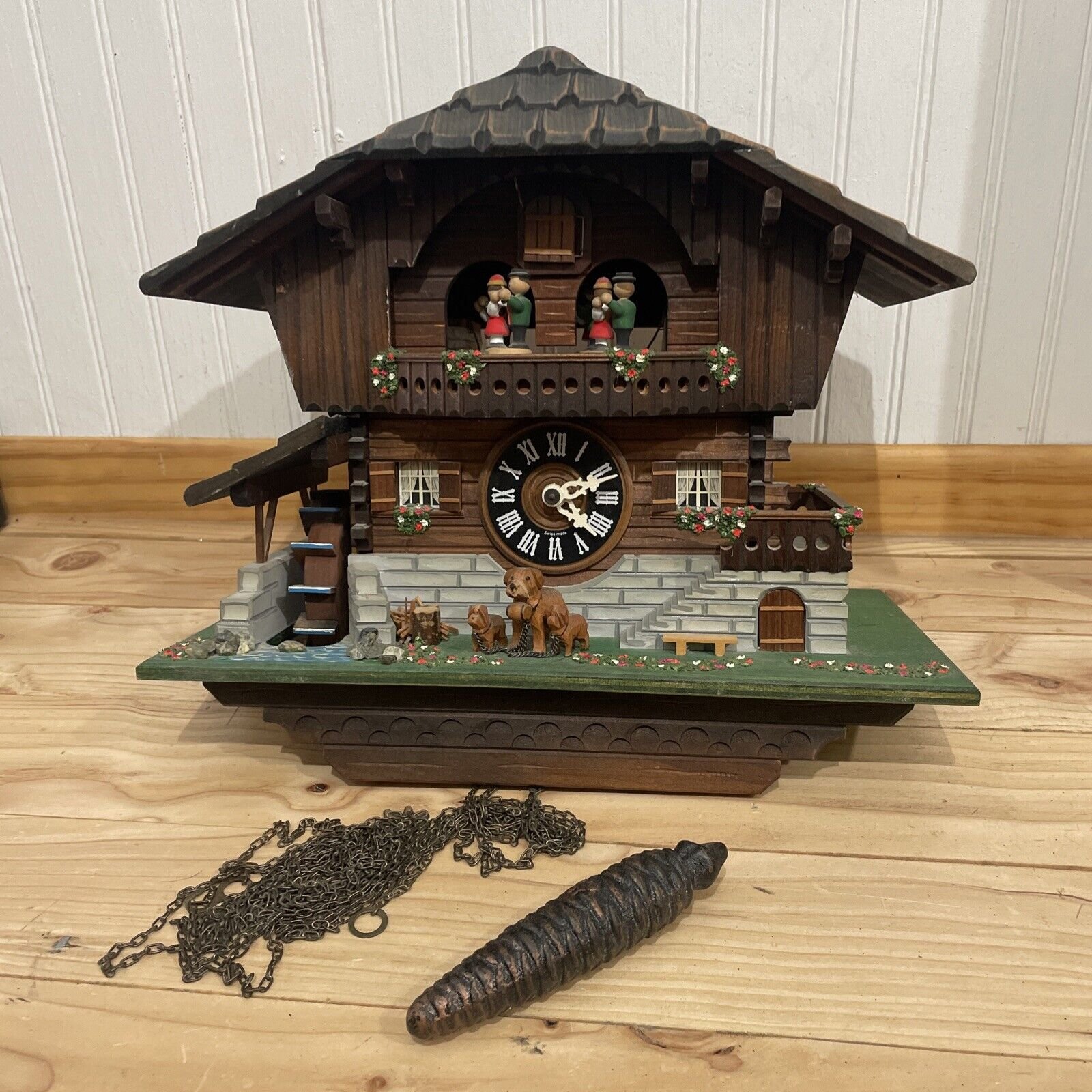 Vintage Cuendet Weggiserlied 3719-42 Cuckoo Clock Swiss Music Movement REPAIR