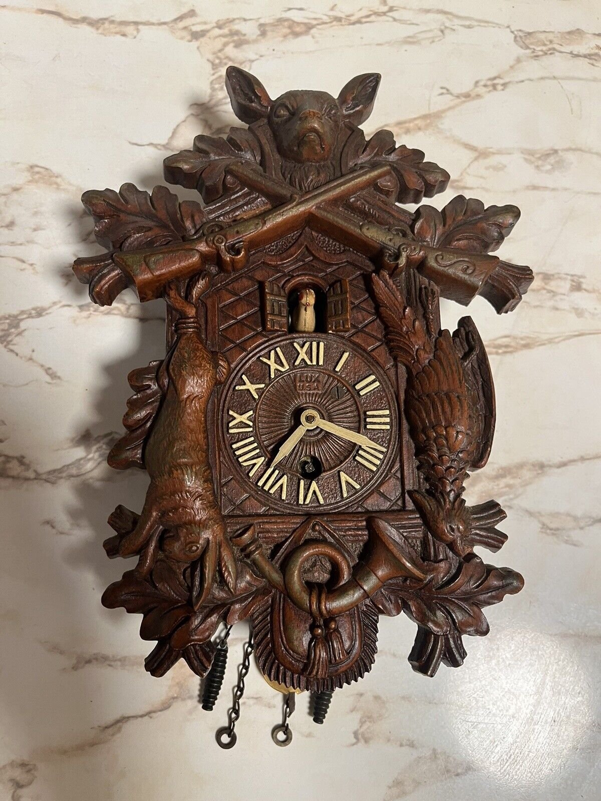 Vintage Lux Working Hunter Cuckoo Clock
