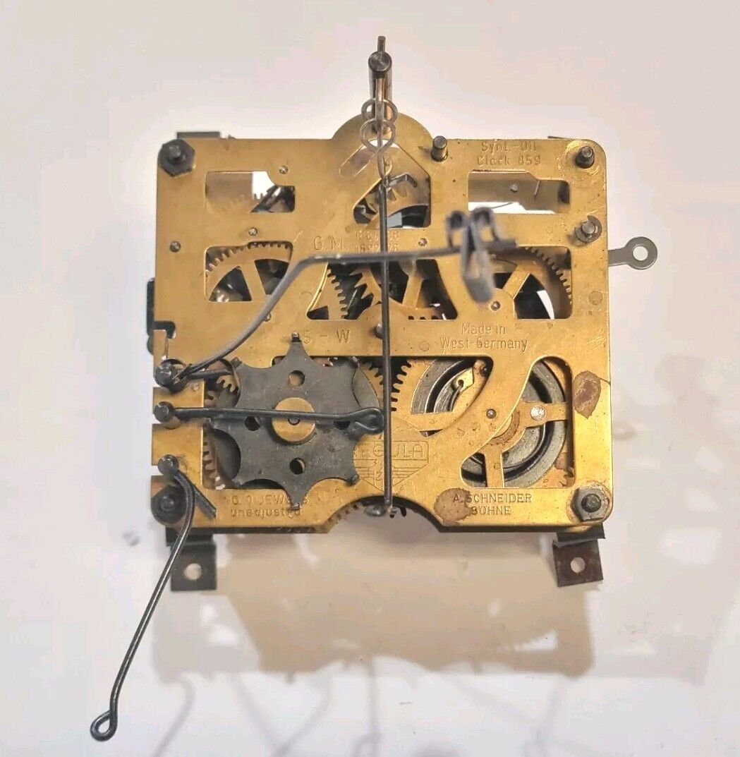 Vintage Regula A. Schneider Sohne West Germany Cuckoo Clock Movement Untested