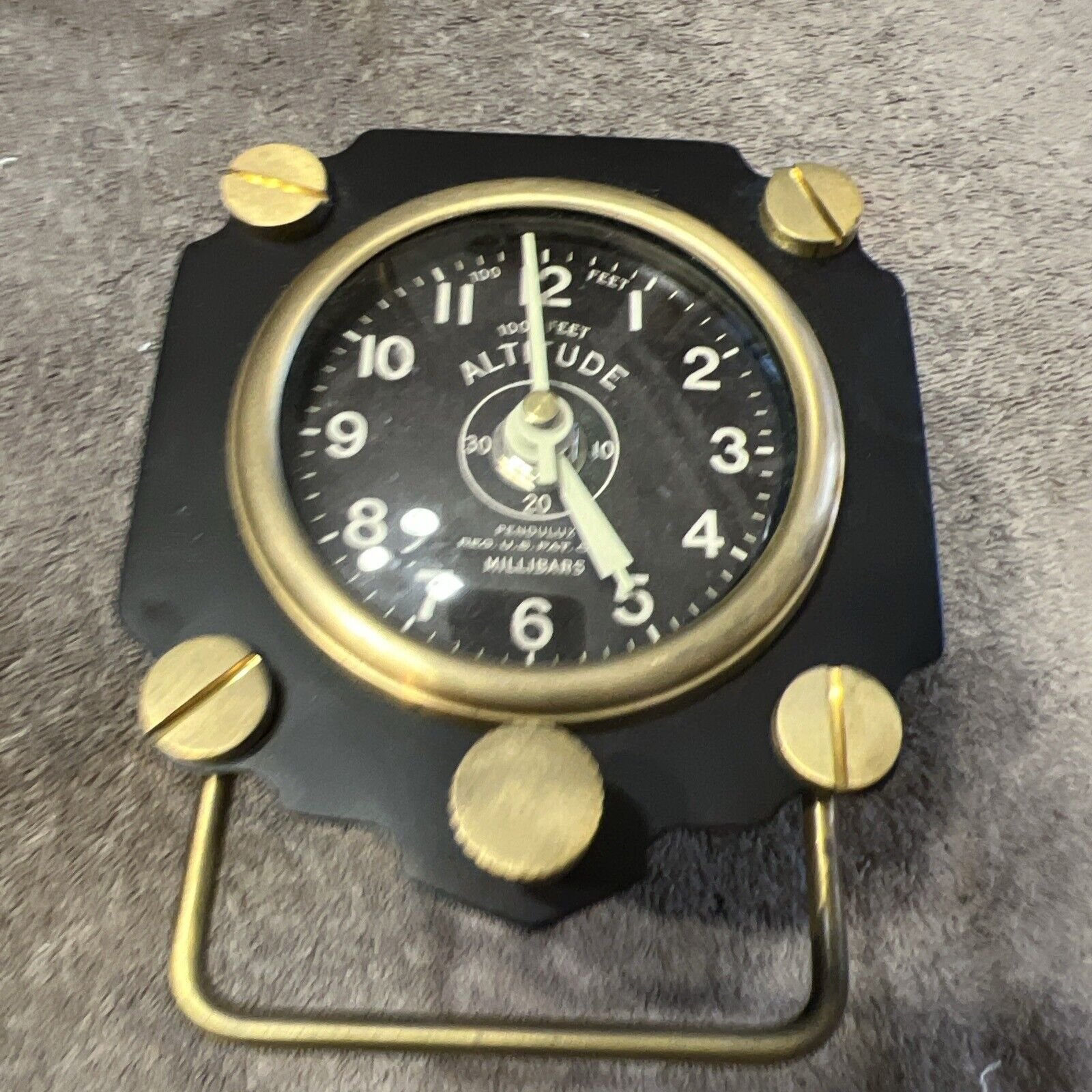 Vintage Style Retro Aviator Desk Clock