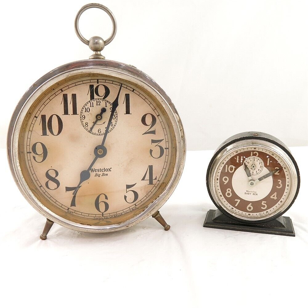 Vintage Westclox Big Ben & Baby Ben Alarm Clocks