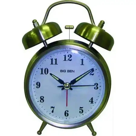 Westclox 70010 A Big Ben 4 1 / 2 Inch Twin Bell Quartz Alarm Clock Pewter, Each photo Westclox 70010 A Big Ben 4 1 / 2 Inch Twin Bell Quartz Alarm Clock Pewter, Each featured image