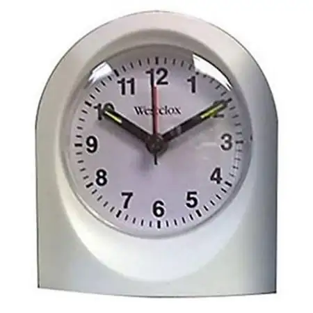 Westclox Analog QA Black Travel Alarm Clock Model 47312 photo
