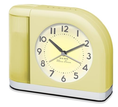 Westclox Big Ben Moon Beam Quartz Analog Alarm Clock Yellow with USB 44000 Y