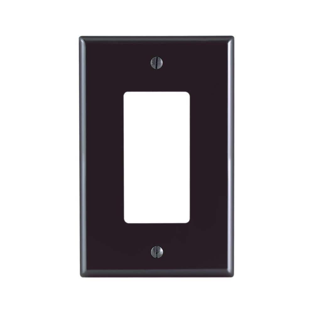 1-Gang Brown Decora/Rocker Nylon Midway/Midsize Wall Plate (1-Pack) 0PJ26-000