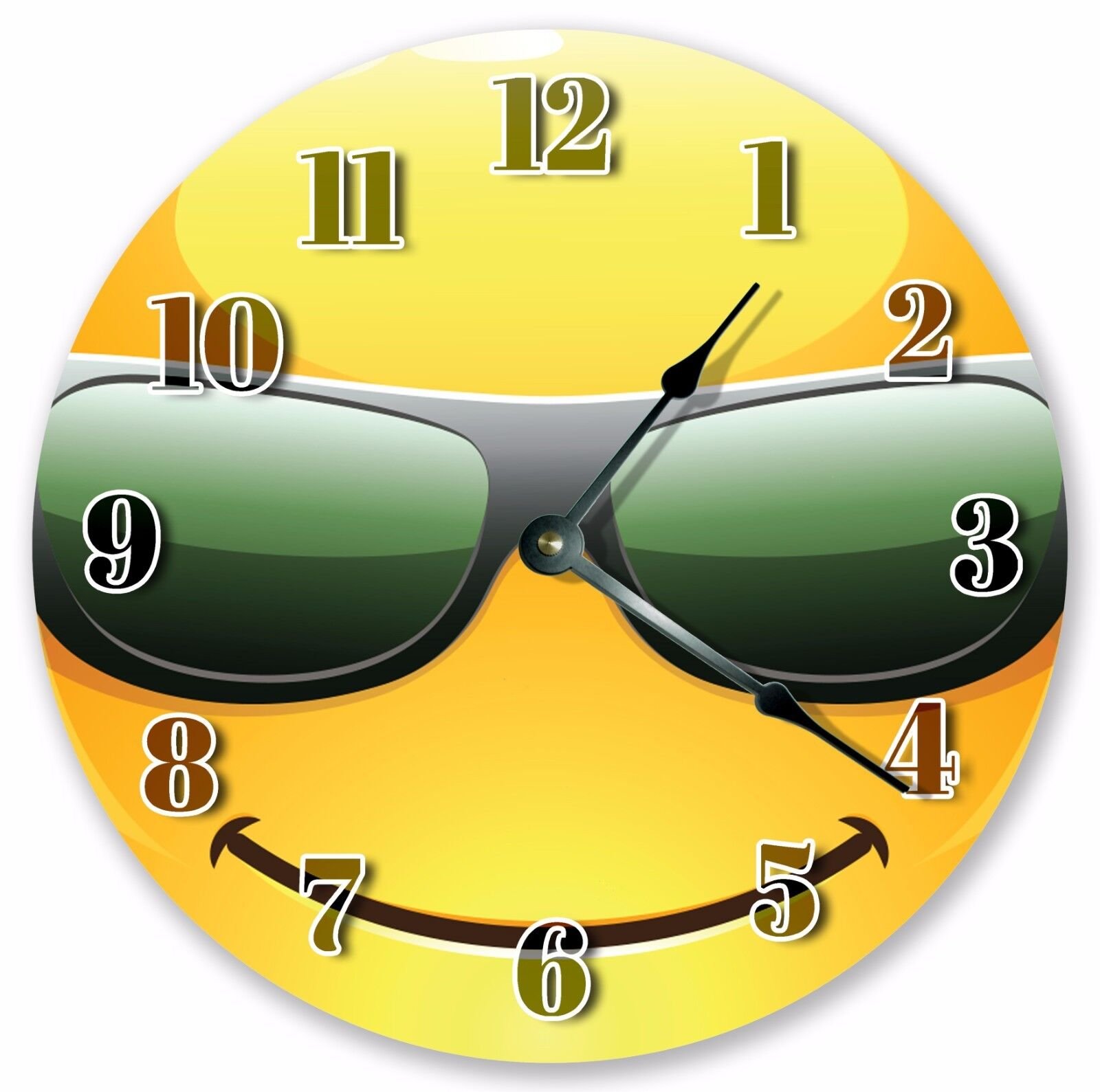 10.5" COOL EMOJI WITH SUNGLASSES CLOCK Large 10.5" Wall Clock Home Décor - 3059