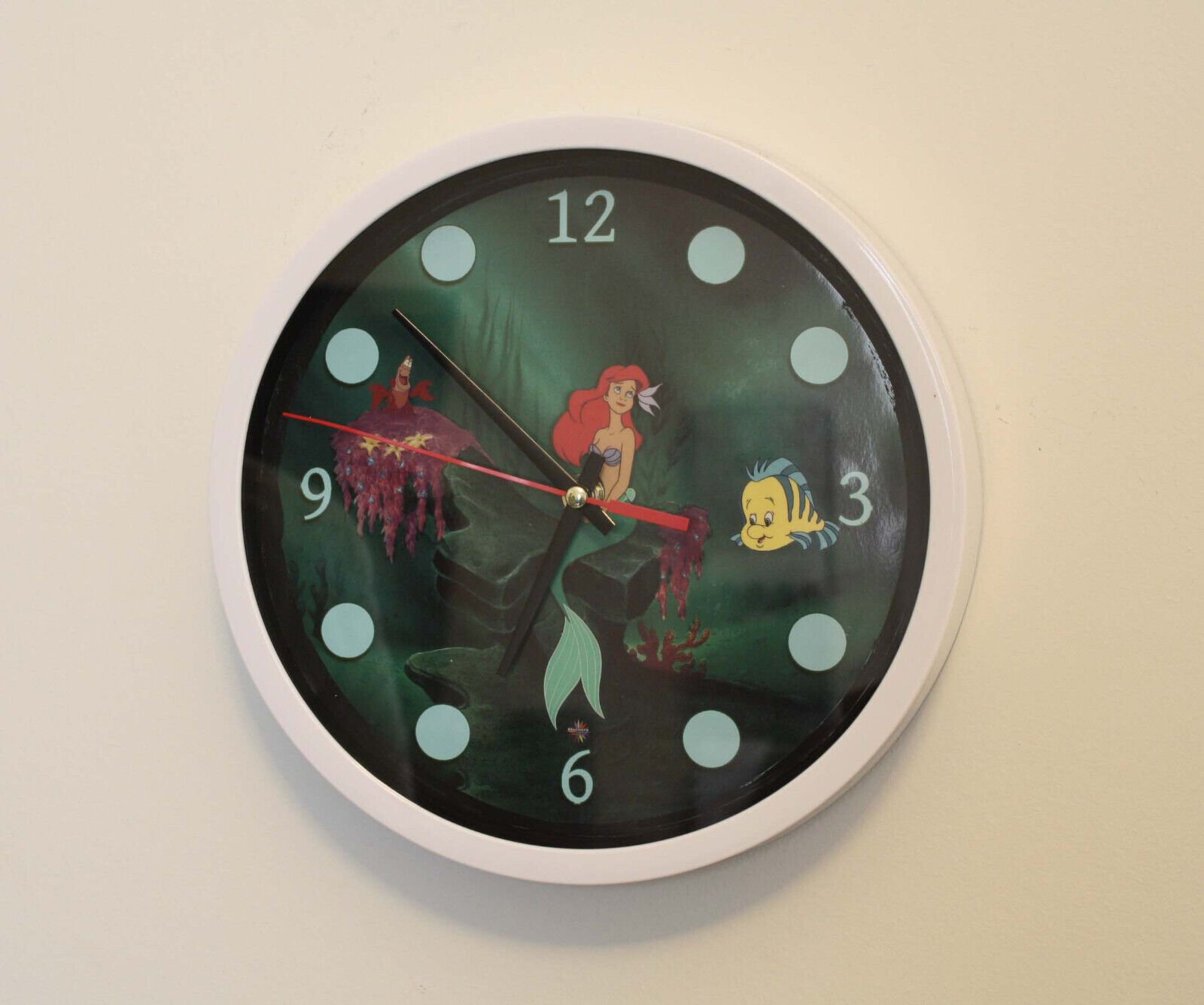 10 Inch Wall Clock Featuring Mermaid and Friends