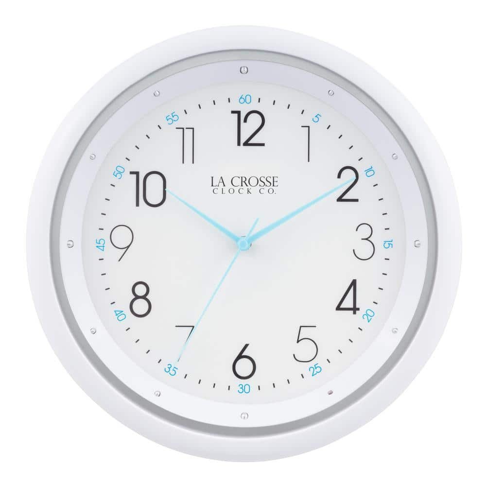10 in. Night Vision Quartz Analog Wall Clock with Sweeping Hand Movement