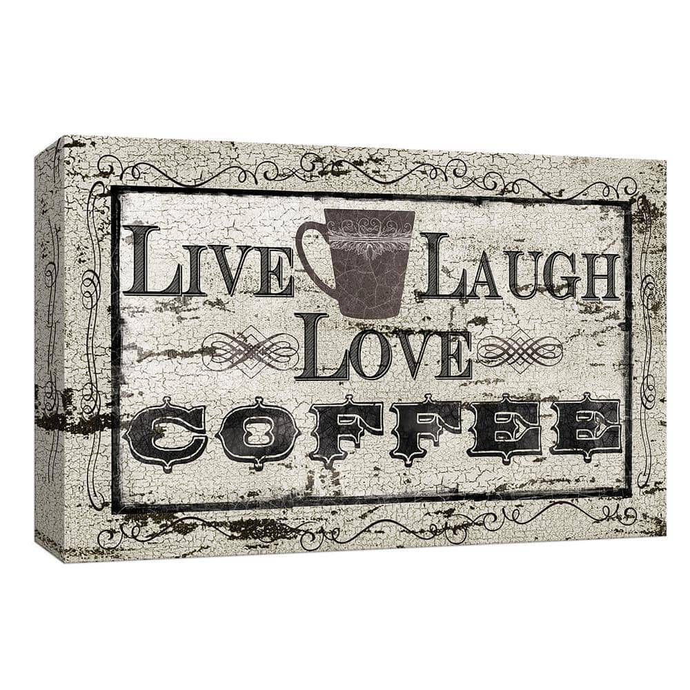 10 in. x 12 in. ''Live, Love, Laugh Coffee'' By Canvas Wall...