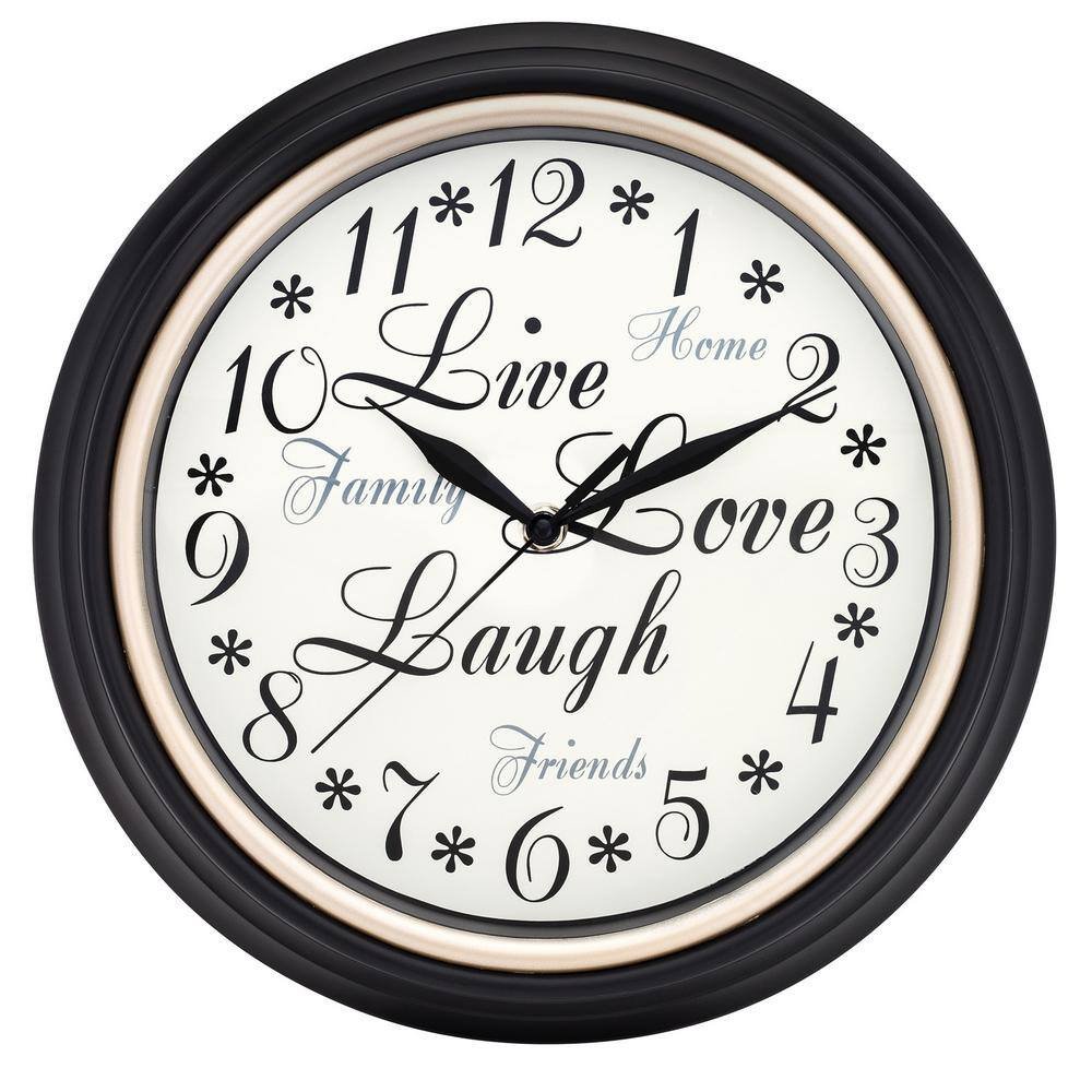 12 In. round Inspirational Wall Clock, Wall Clock With Cool Design