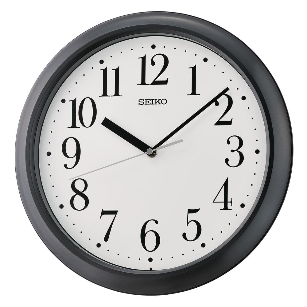 13 in. Yori Black Office Wall Clock