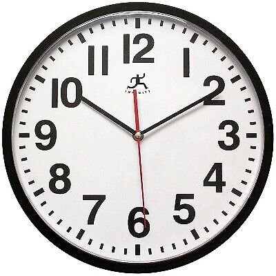 13" Pure Wall Clock Black - Infinity Instruments